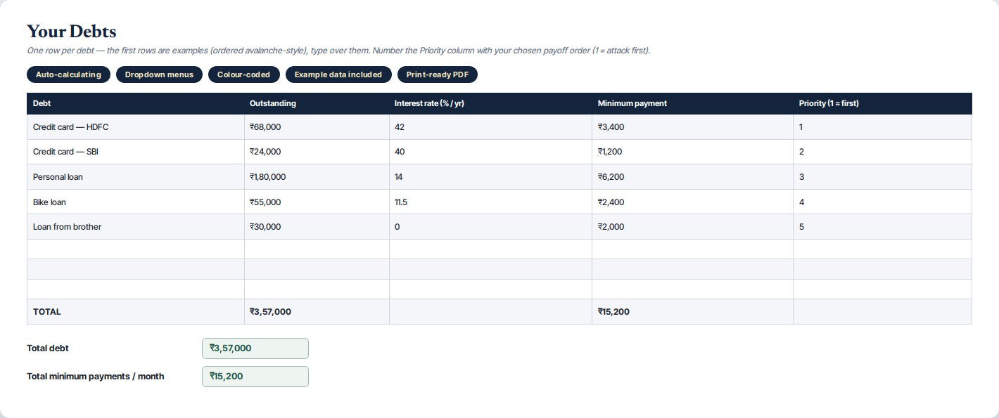 Debt Payoff Tracker — preview 1