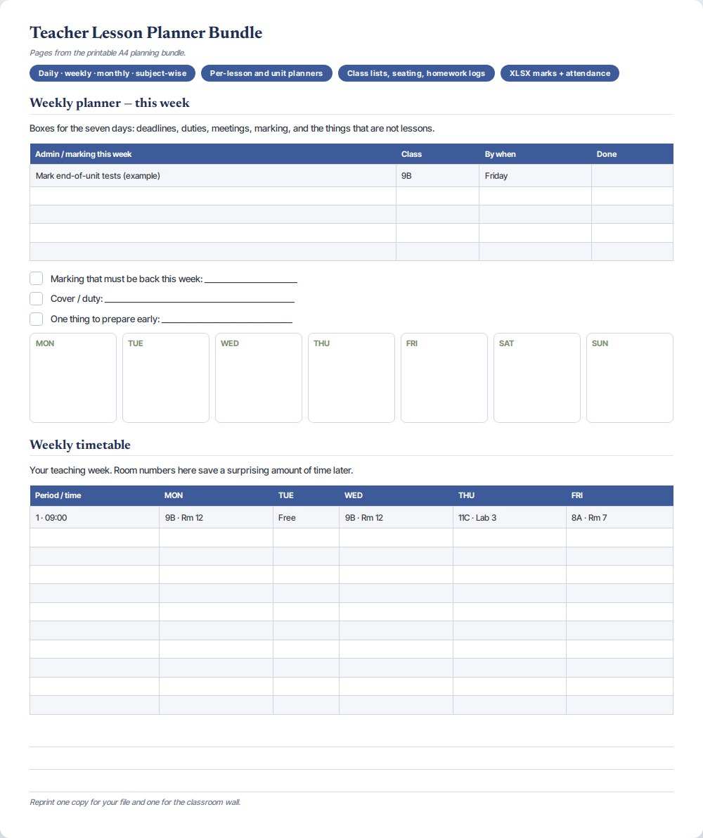 Teacher Lesson Planner Bundle — preview 1
