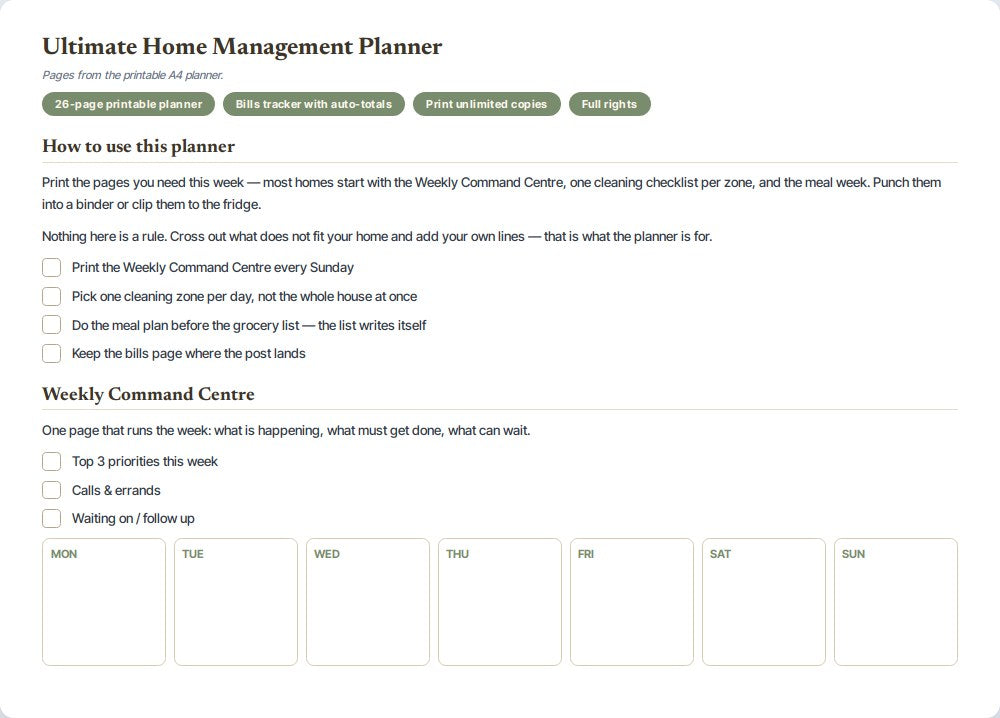 Ultimate Home Management Planner — preview 1