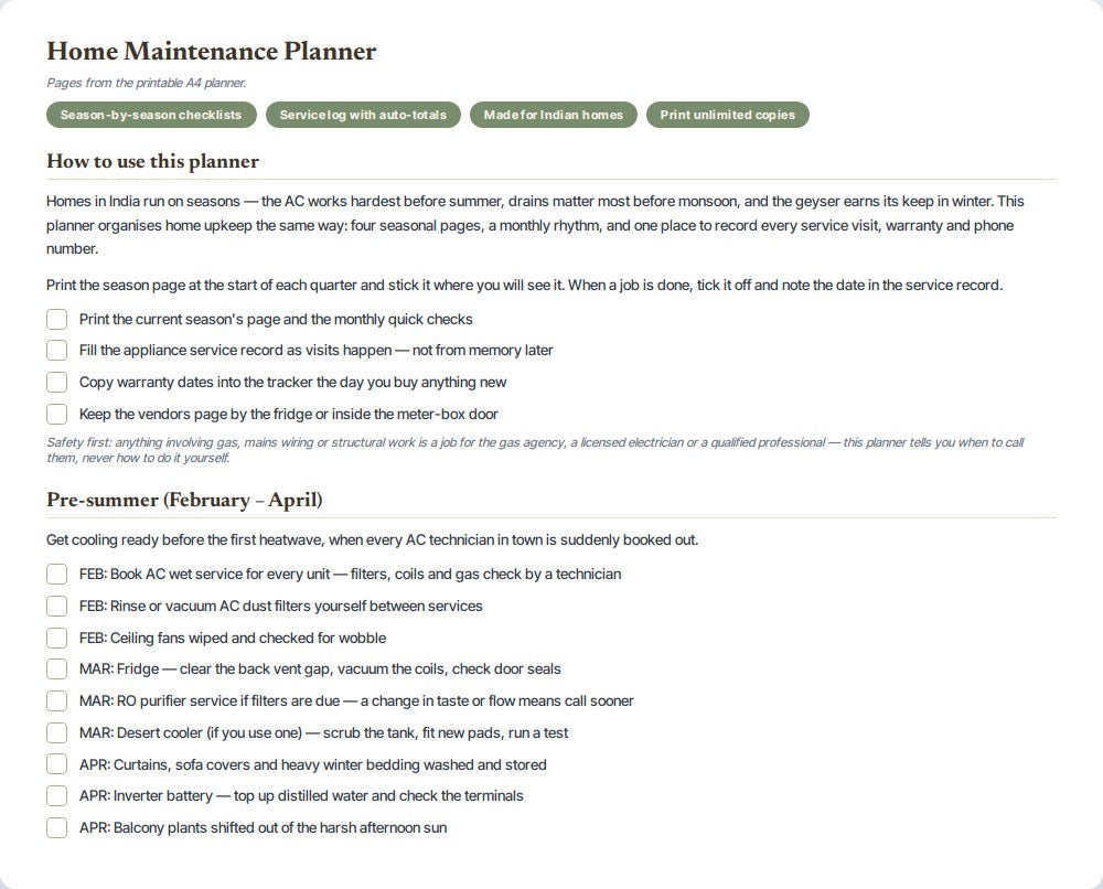 Home Maintenance Planner — preview 1