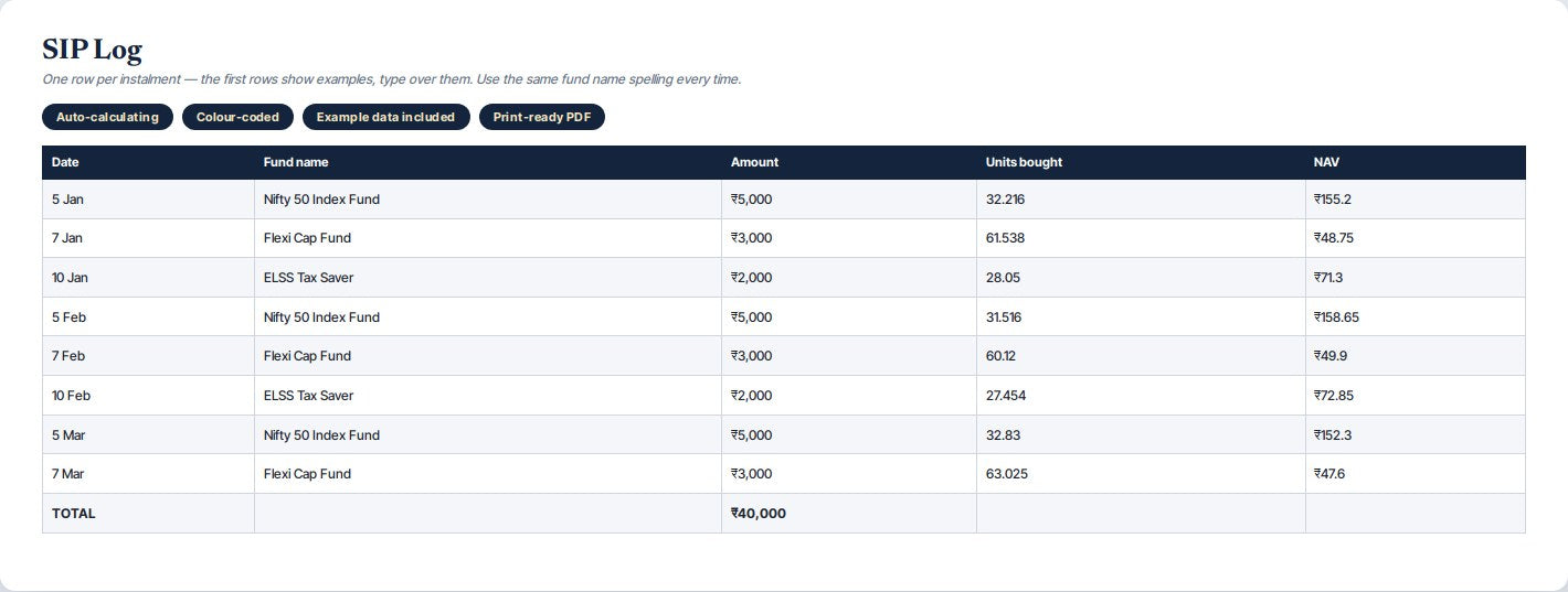 SIP Investment Tracker — preview 1