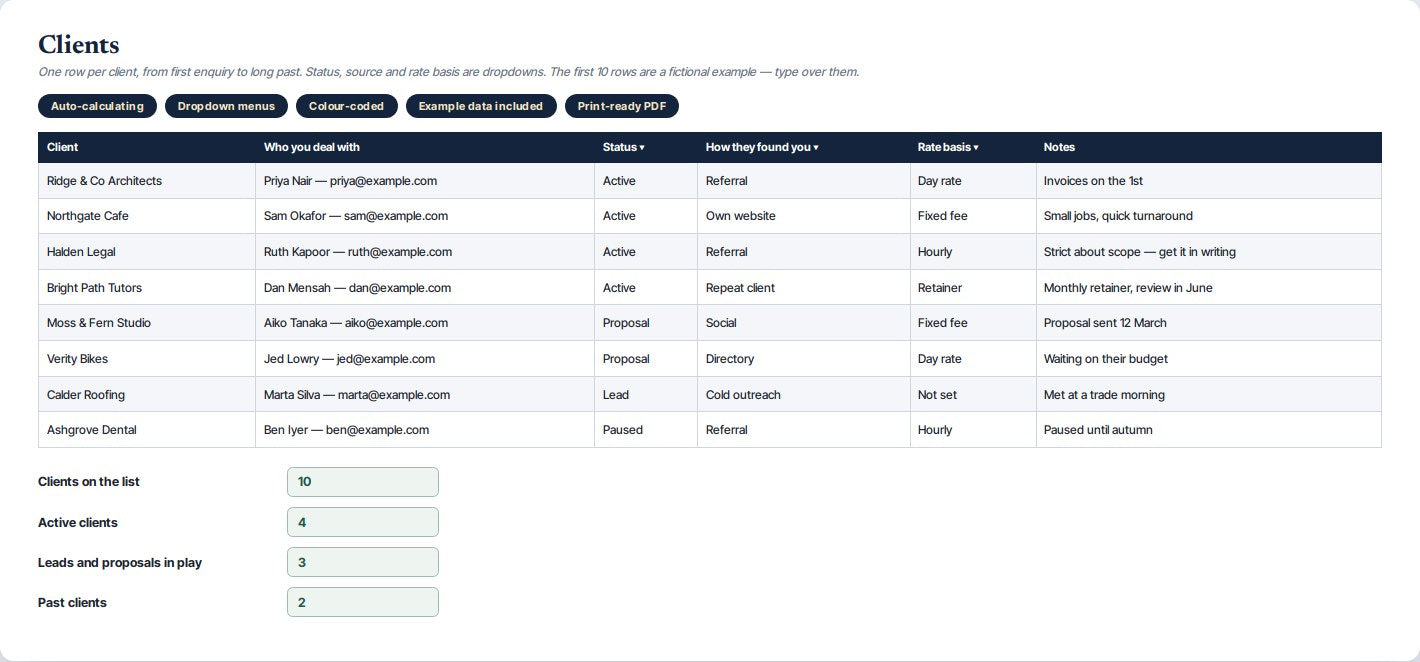 Freelancer Business Toolkit (CRM) — preview 2