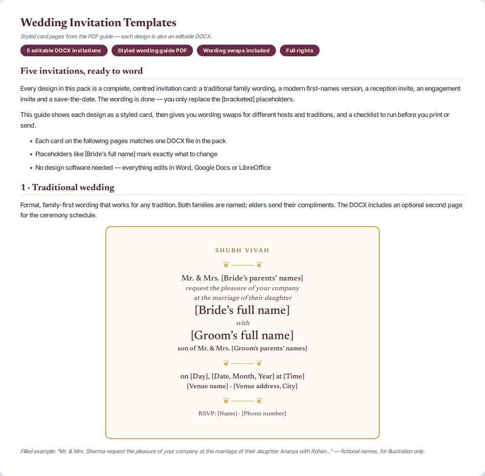Wedding Invitation Templates — preview 2