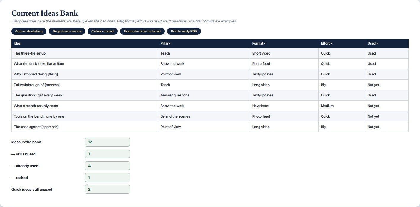 Social Media Content Calendar & Playbook — preview 2