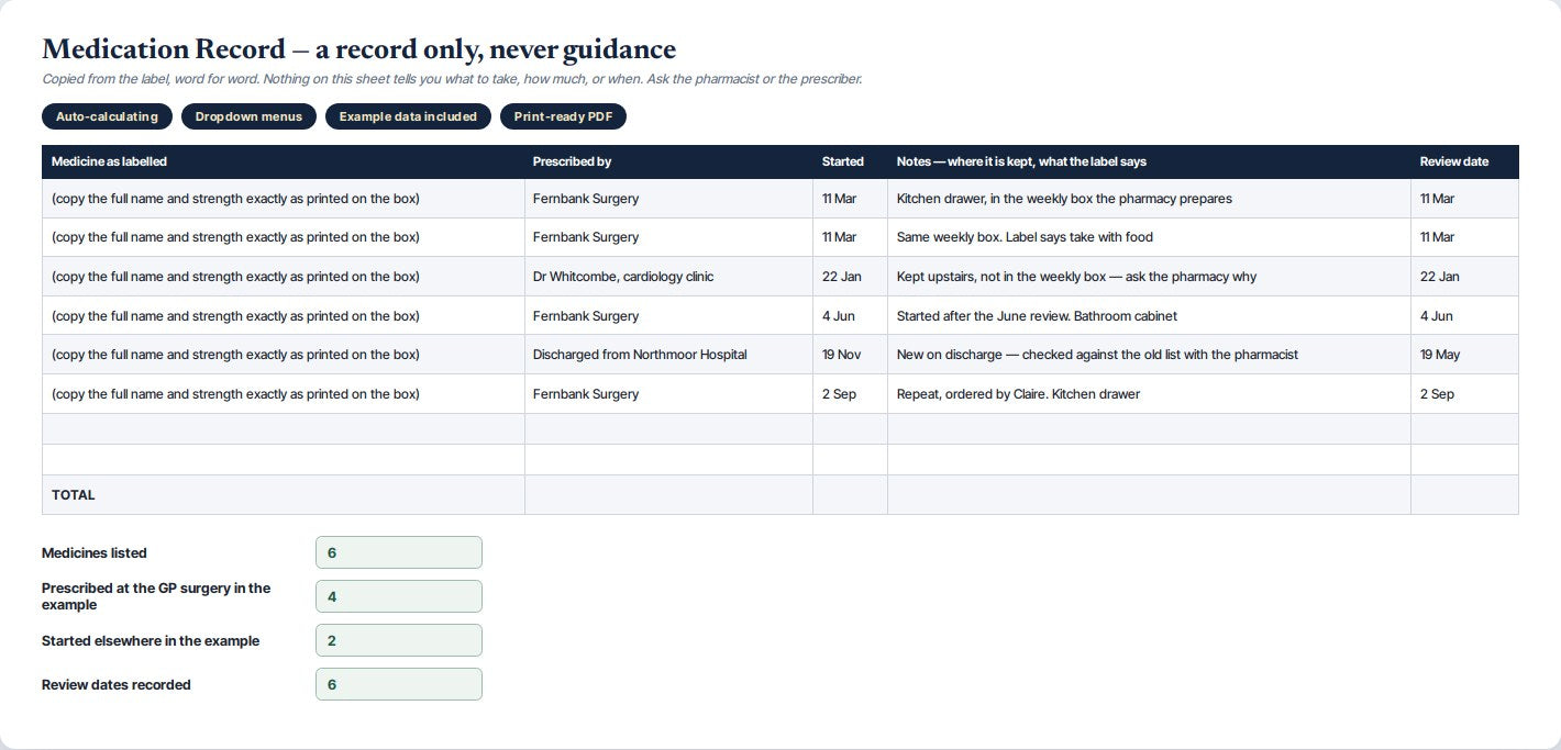 Elderly Parent Care Organiser — preview 2
