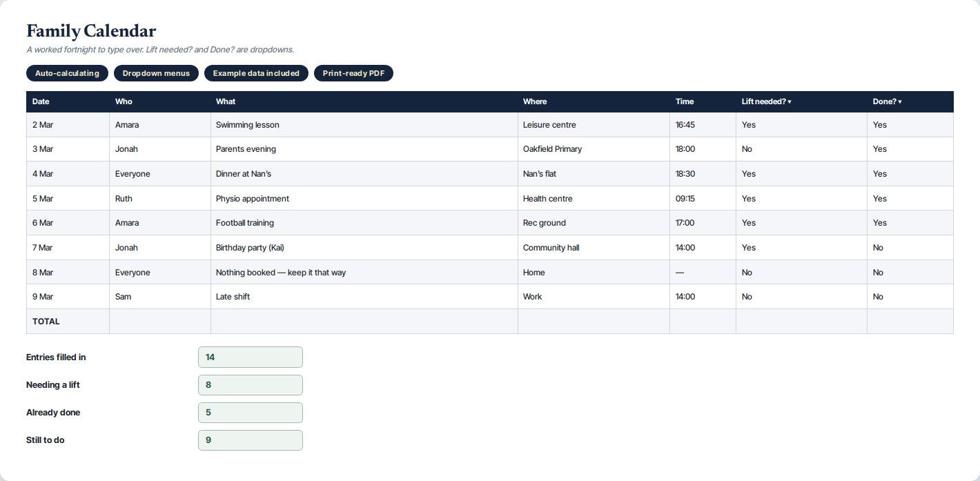 Family Command Centre Planner — preview 2