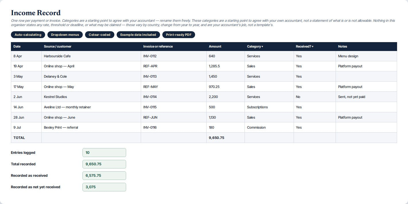 Business Tax Prep Organizer — preview 2