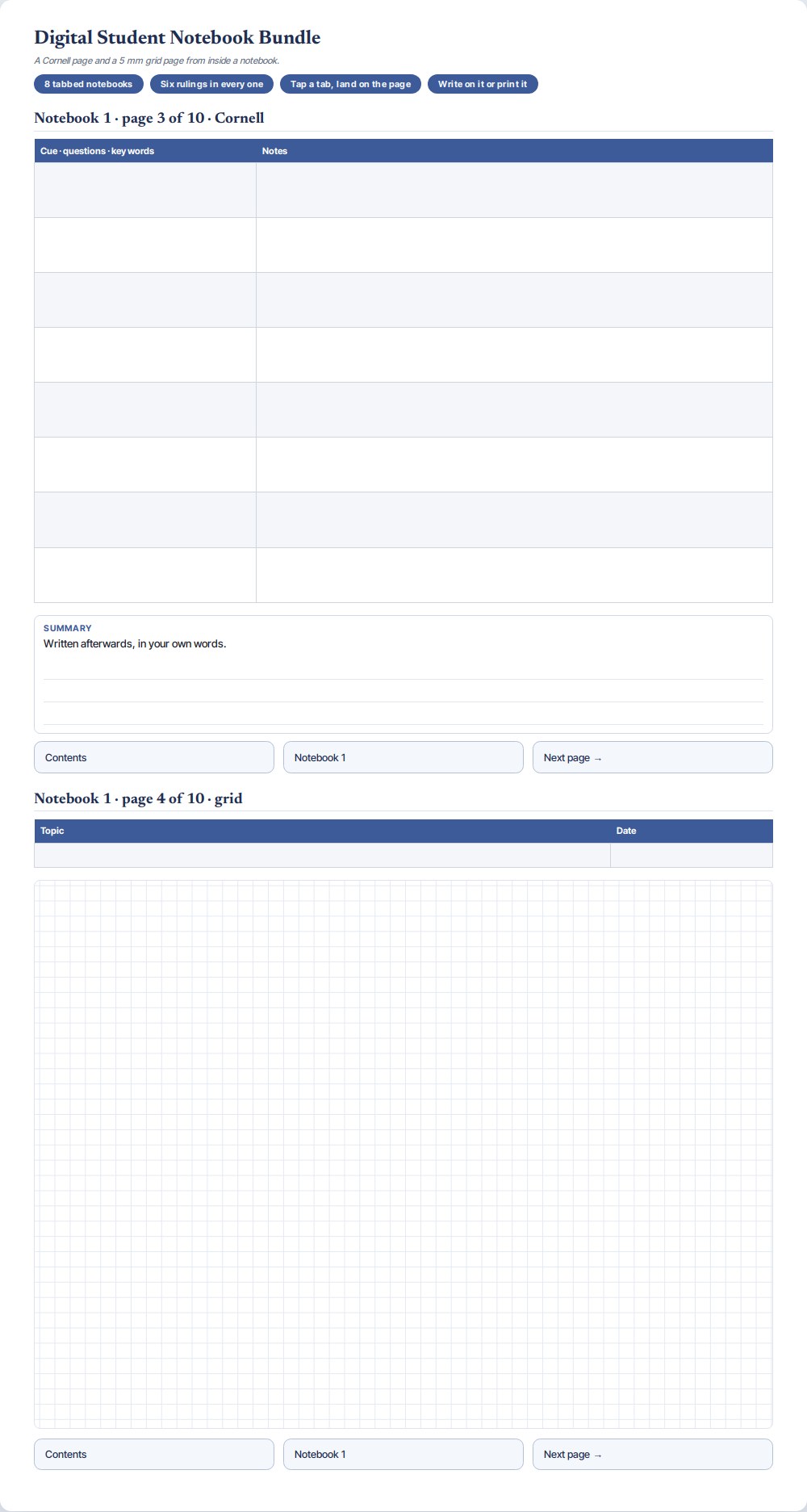 Digital Student Notebook Bundle — preview 2