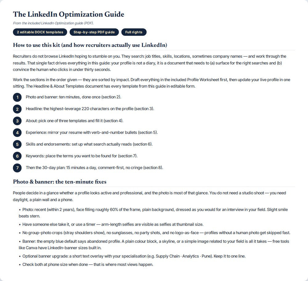 LinkedIn Profile Optimization Kit — preview 2