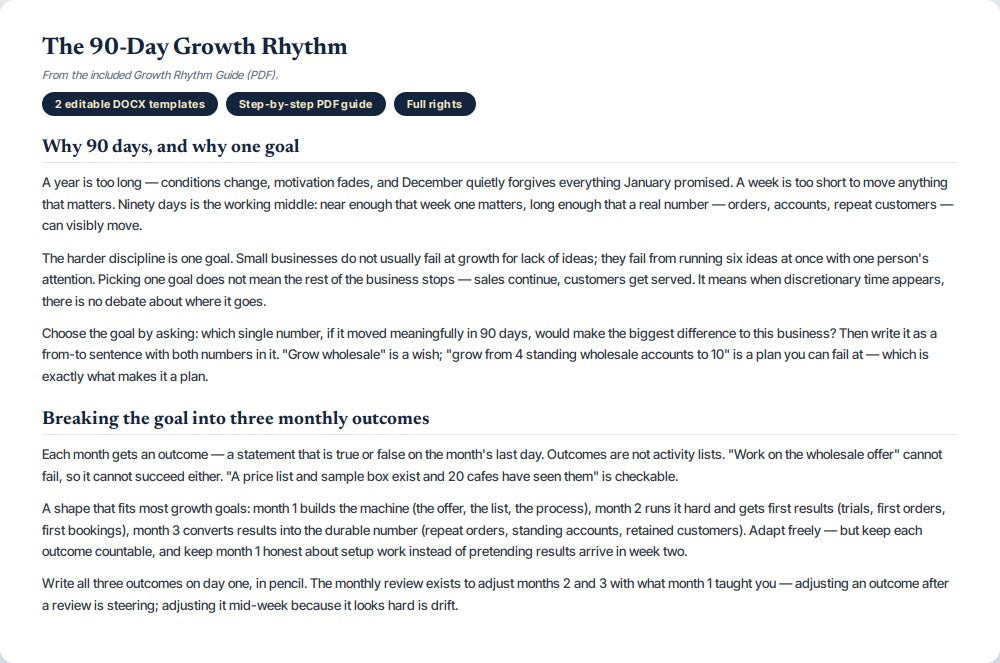 90-Day Business Growth Planner — preview 2