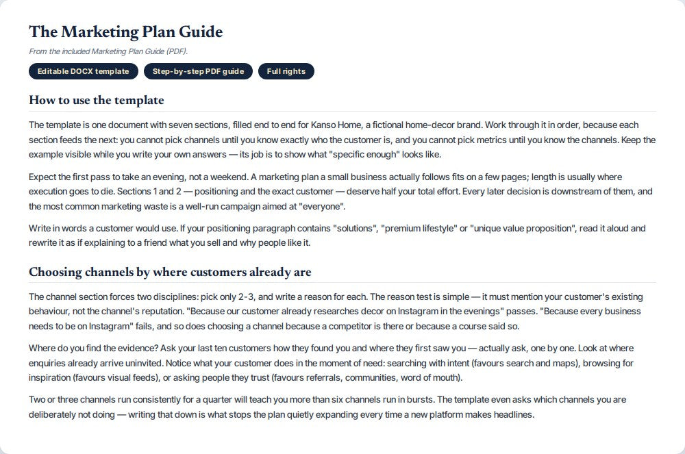 Marketing Plan Template — preview 2