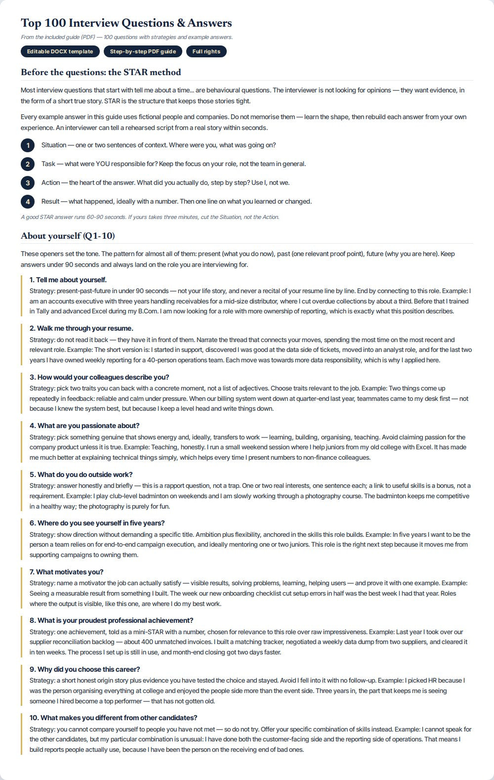 Top 100 Interview Questions & Answers — preview 2