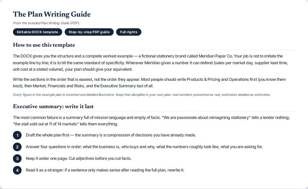 Complete Business Plan Template — preview 2