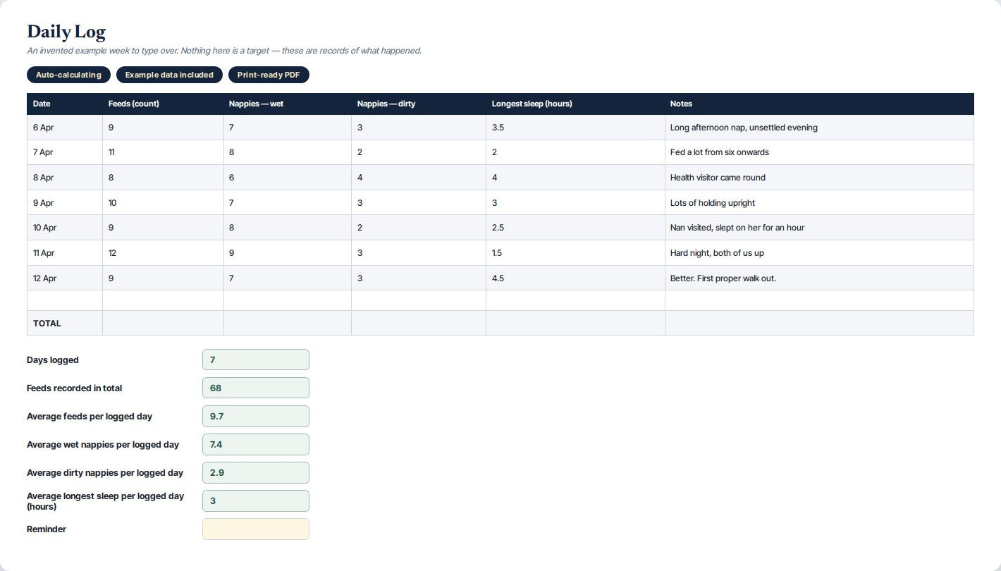 New Baby Planner & Log — preview 2