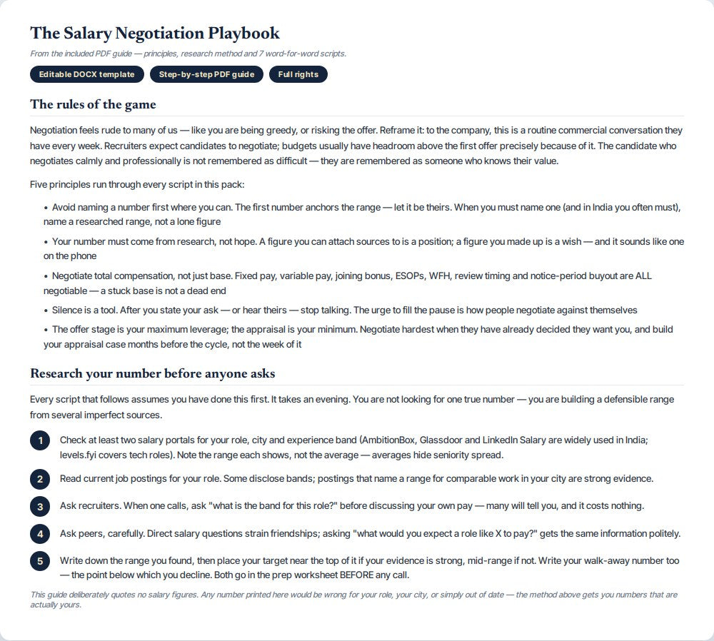 Salary Negotiation Scripts Pack — preview 2