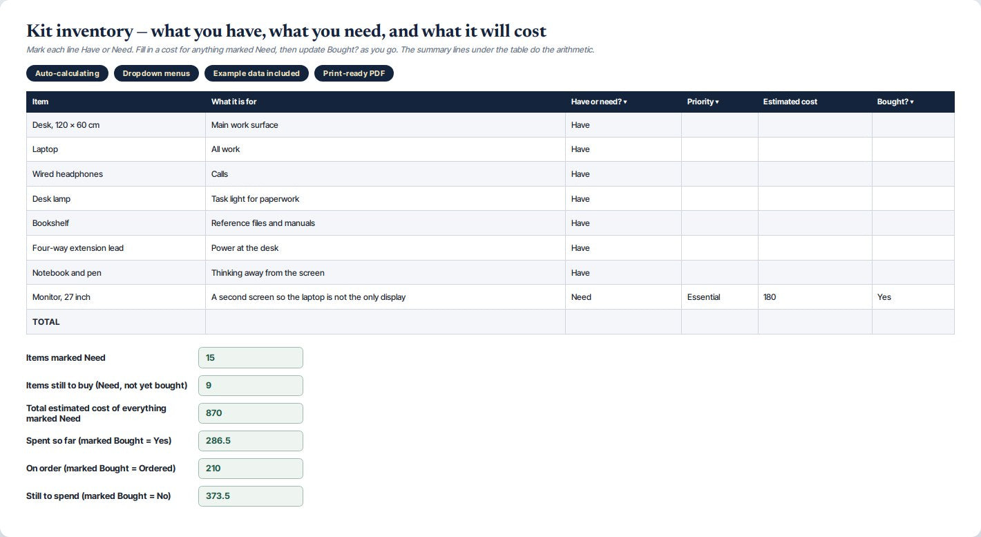 Home Office & Tech Setup Planner — preview 2