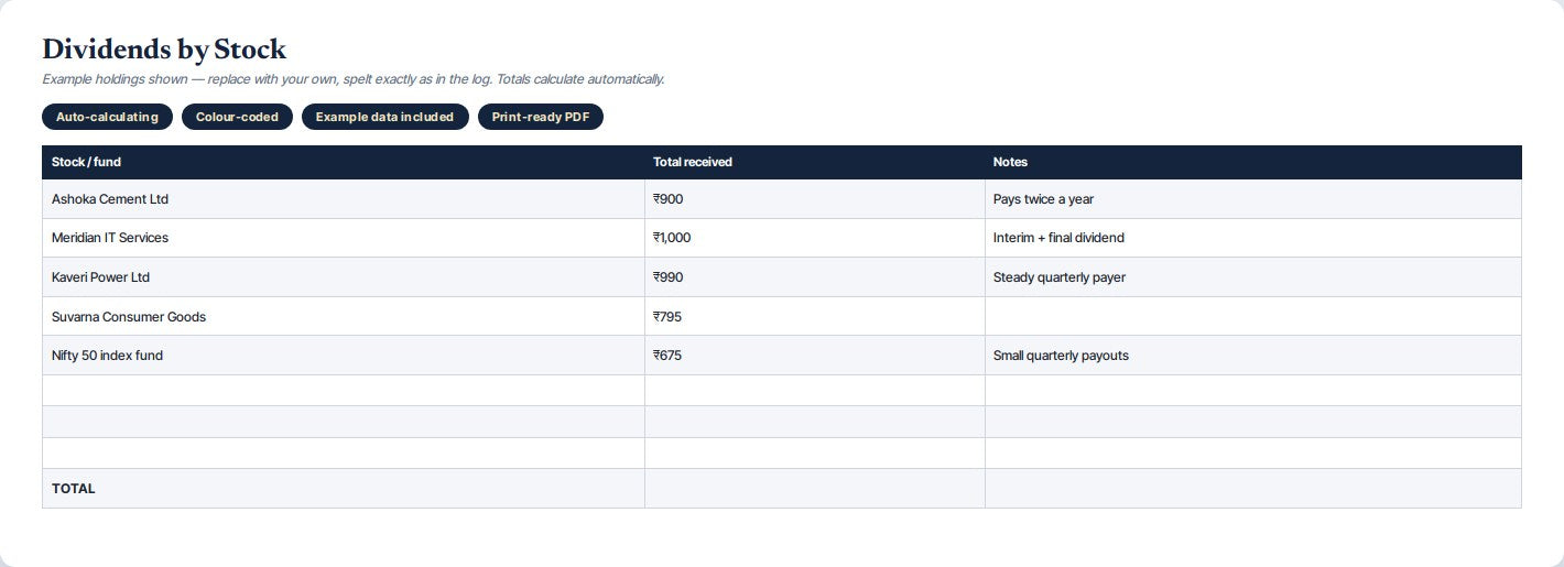 Dividend Income Tracker — preview 2