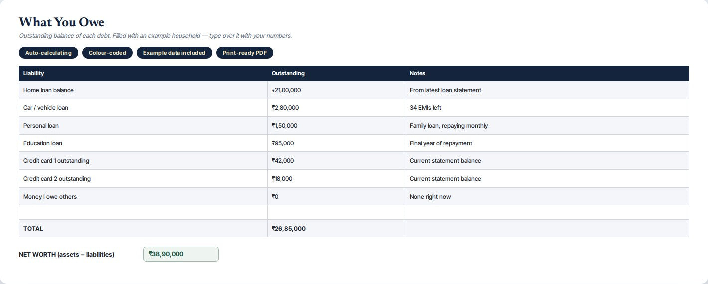 Net Worth Tracker — preview 2