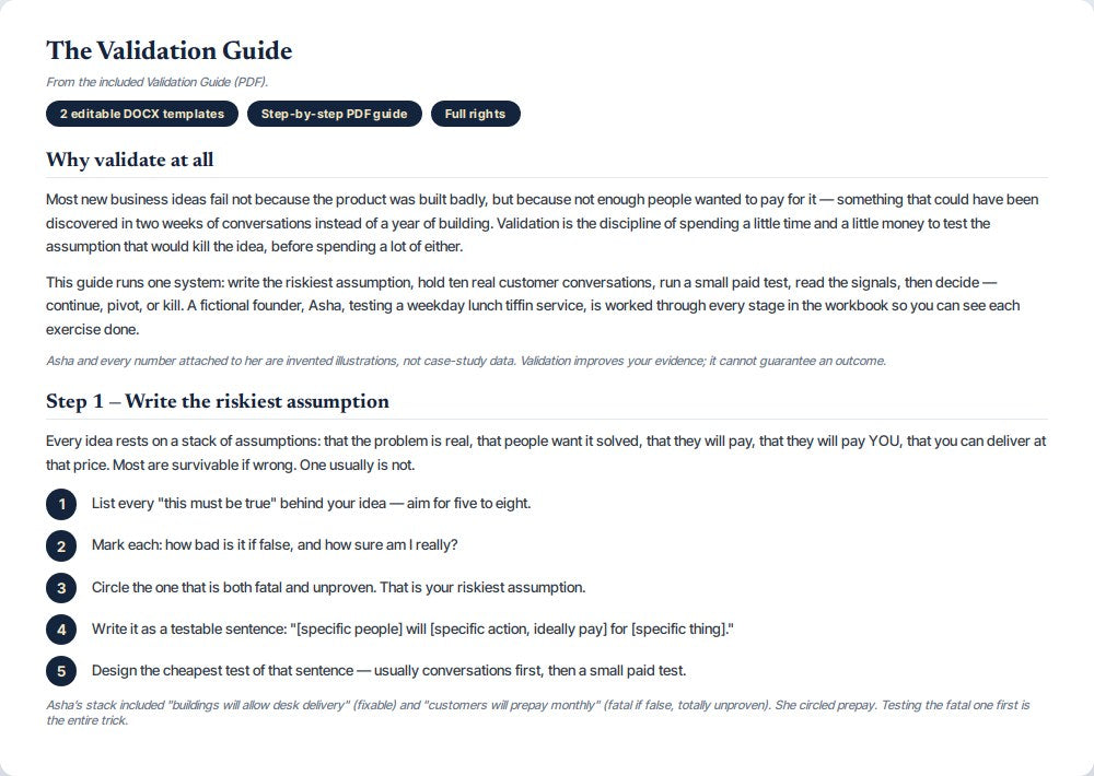 Business Idea Validation Workbook — preview 2