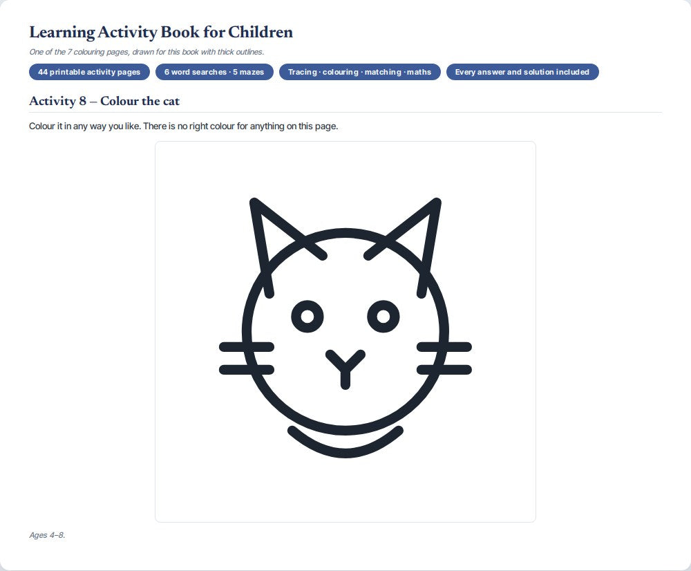 Learning Activity Book for Children — preview 3