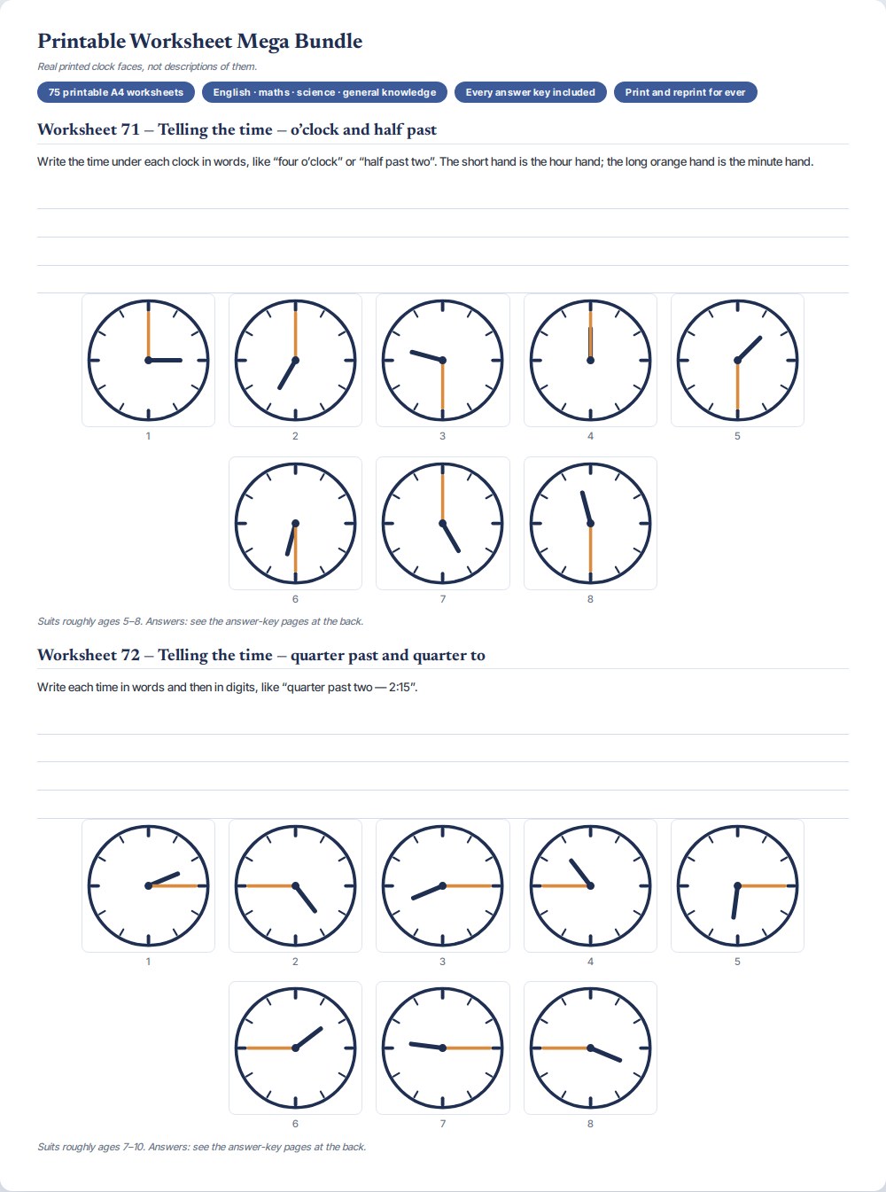 Printable Worksheet Mega Bundle — preview 3