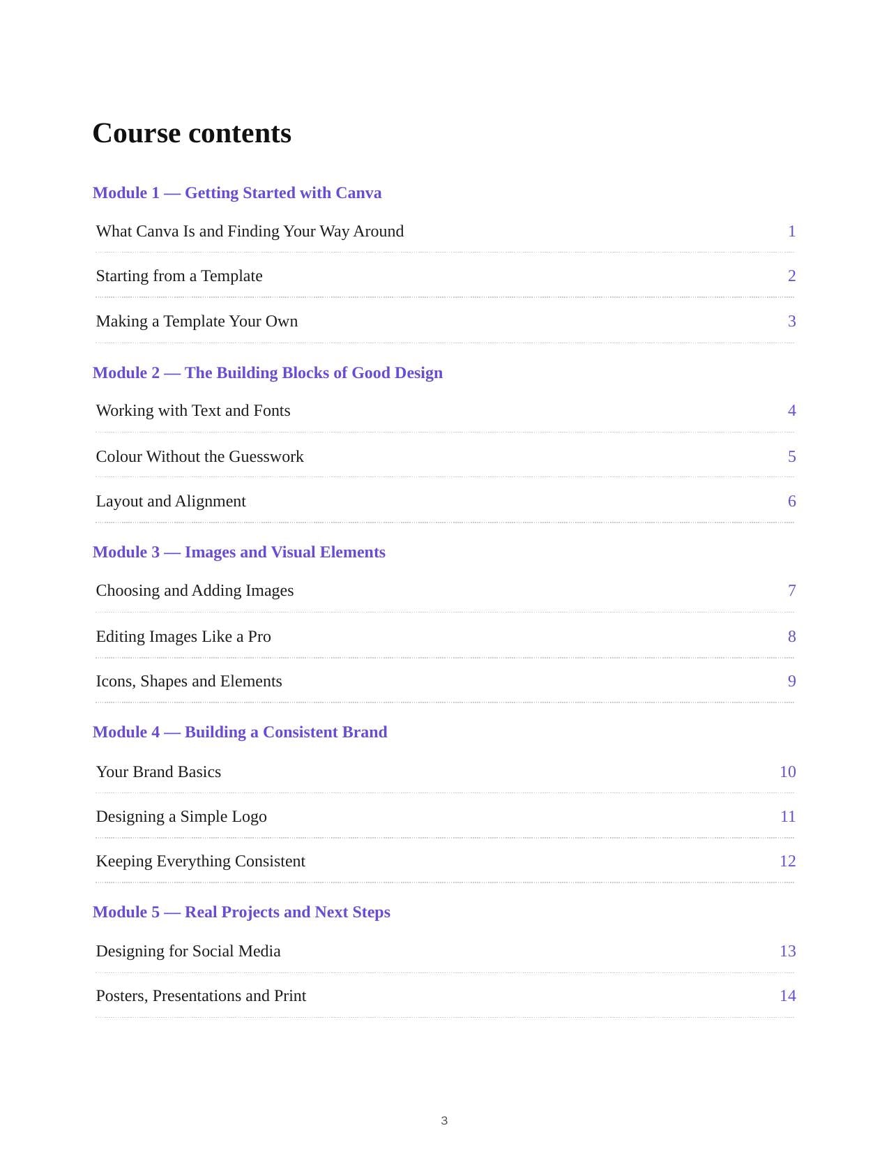 Canva for Beginners — course script