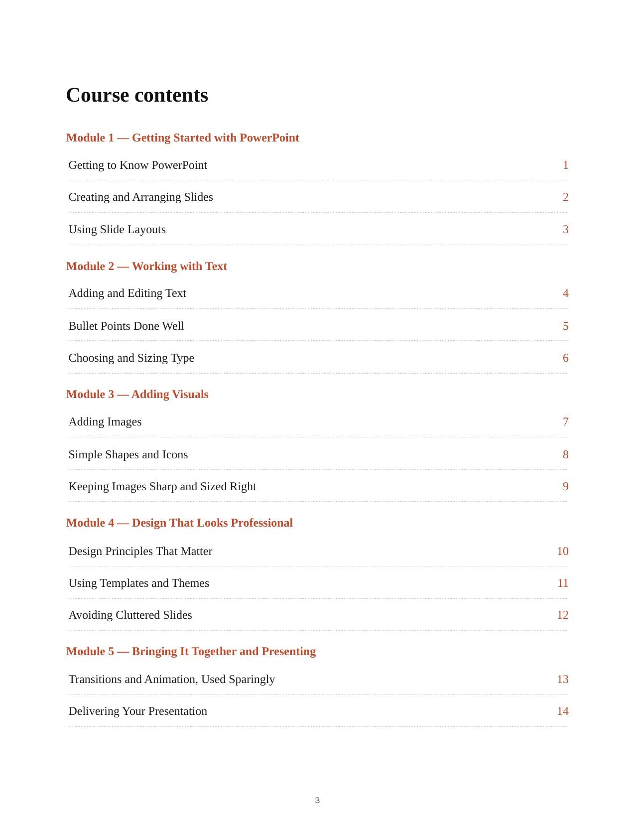 PowerPoint for Beginners — course script