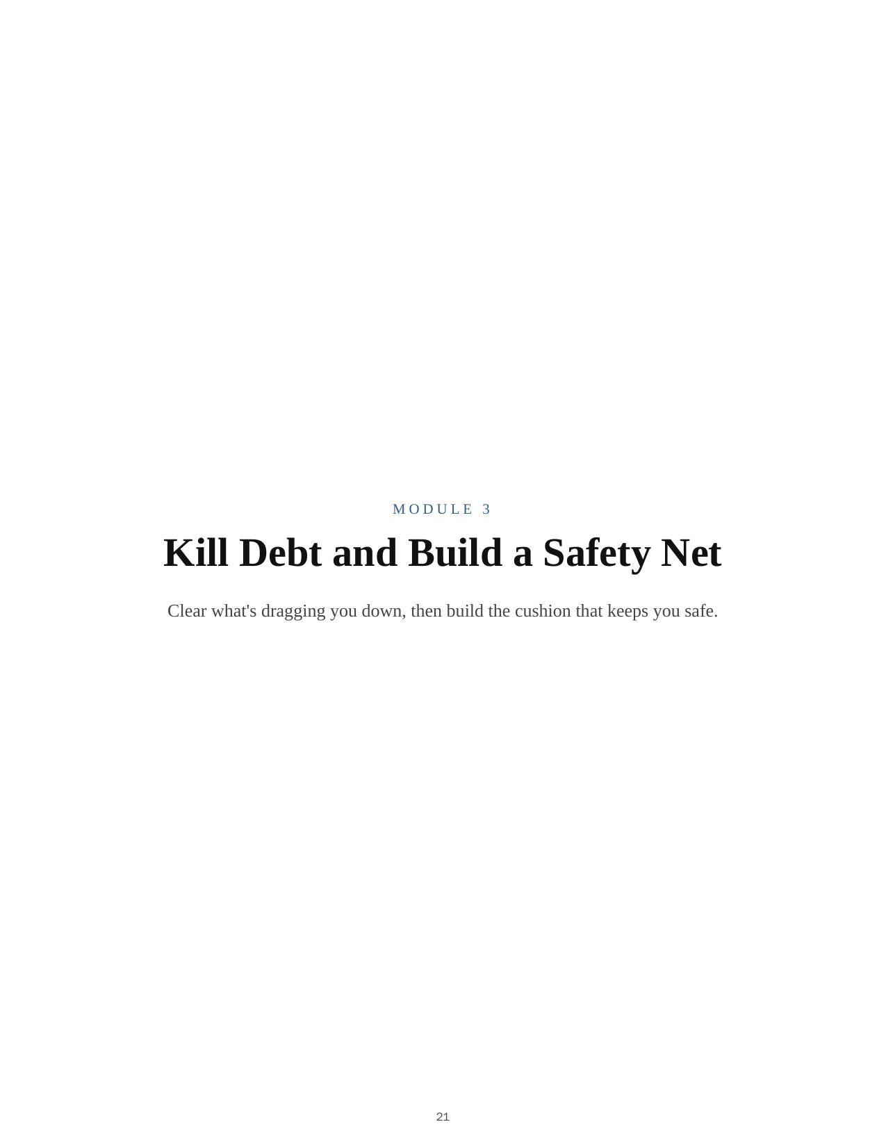 Personal Finance Crash Course — course script