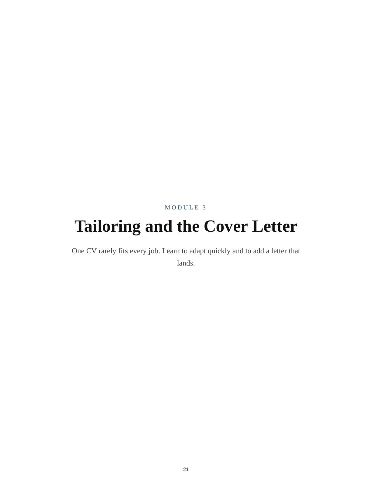Resume & Interview Preparation — course script