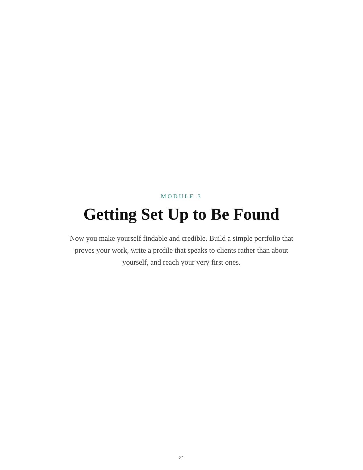 Freelancing for Beginners — course script