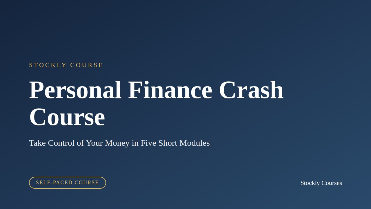 Personal Finance Crash Course — slide 1