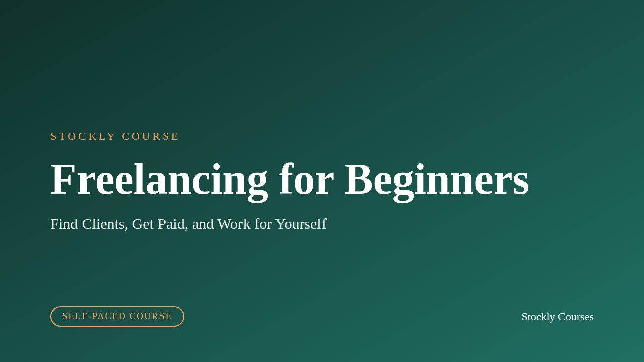 Freelancing for Beginners — slide 1