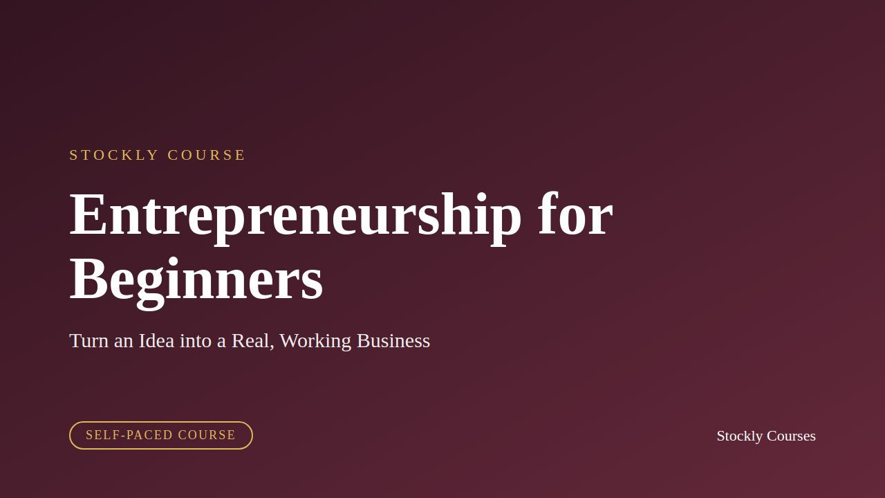 Entrepreneurship for Beginners — slide 1