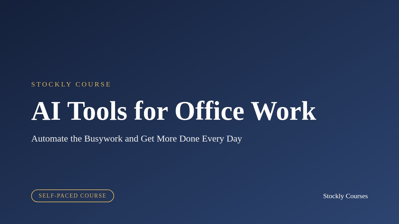 AI Tools for Office Work — slide 1