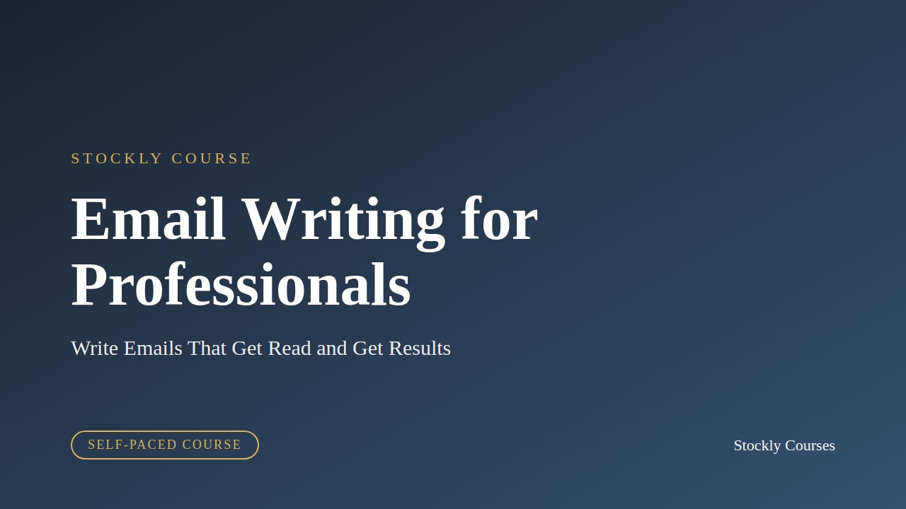 Email Writing for Professionals — slide 1