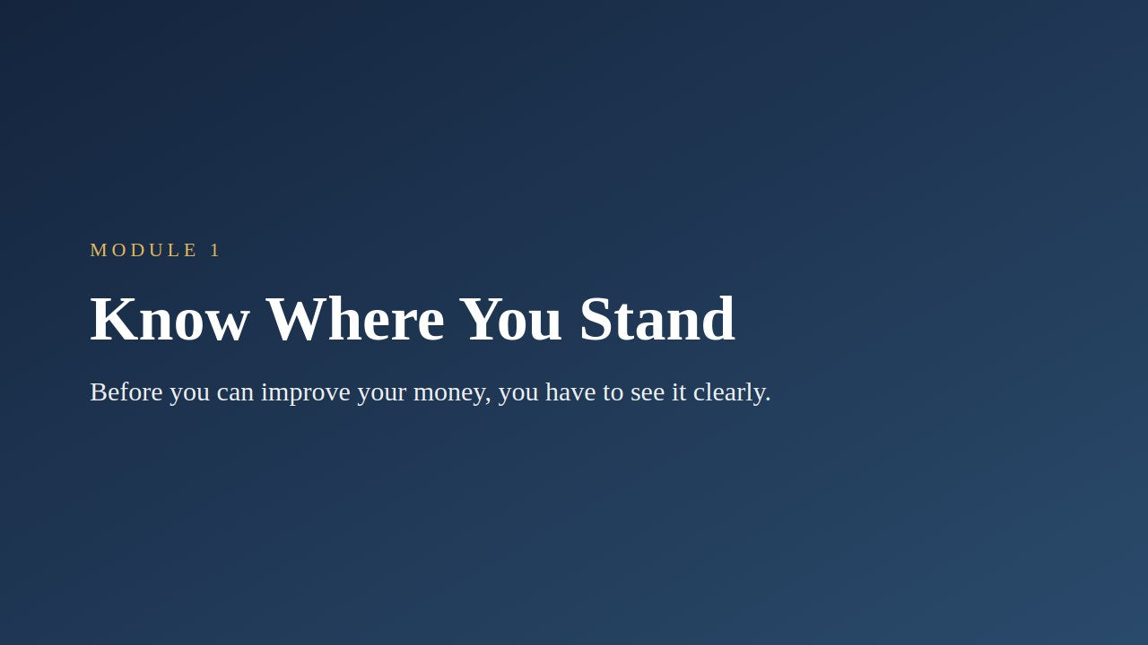 Personal Finance Crash Course — slide 2