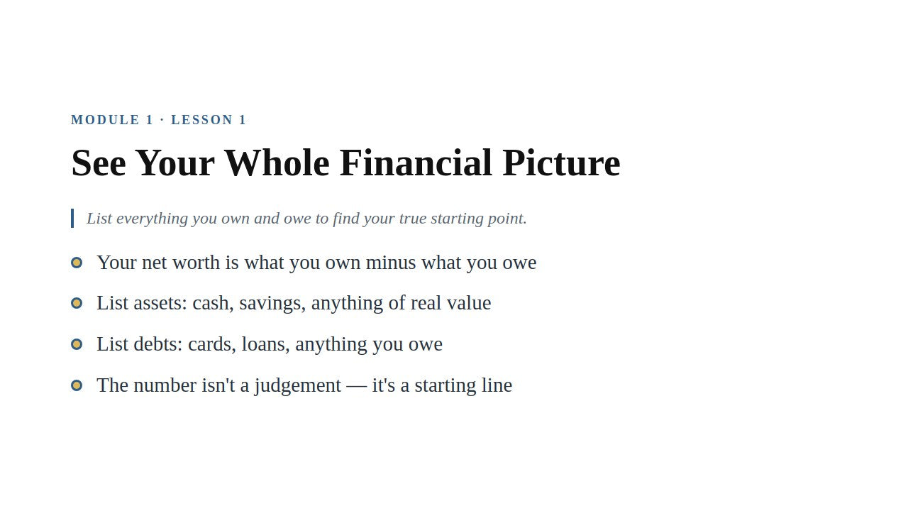Personal Finance Crash Course — slide 3