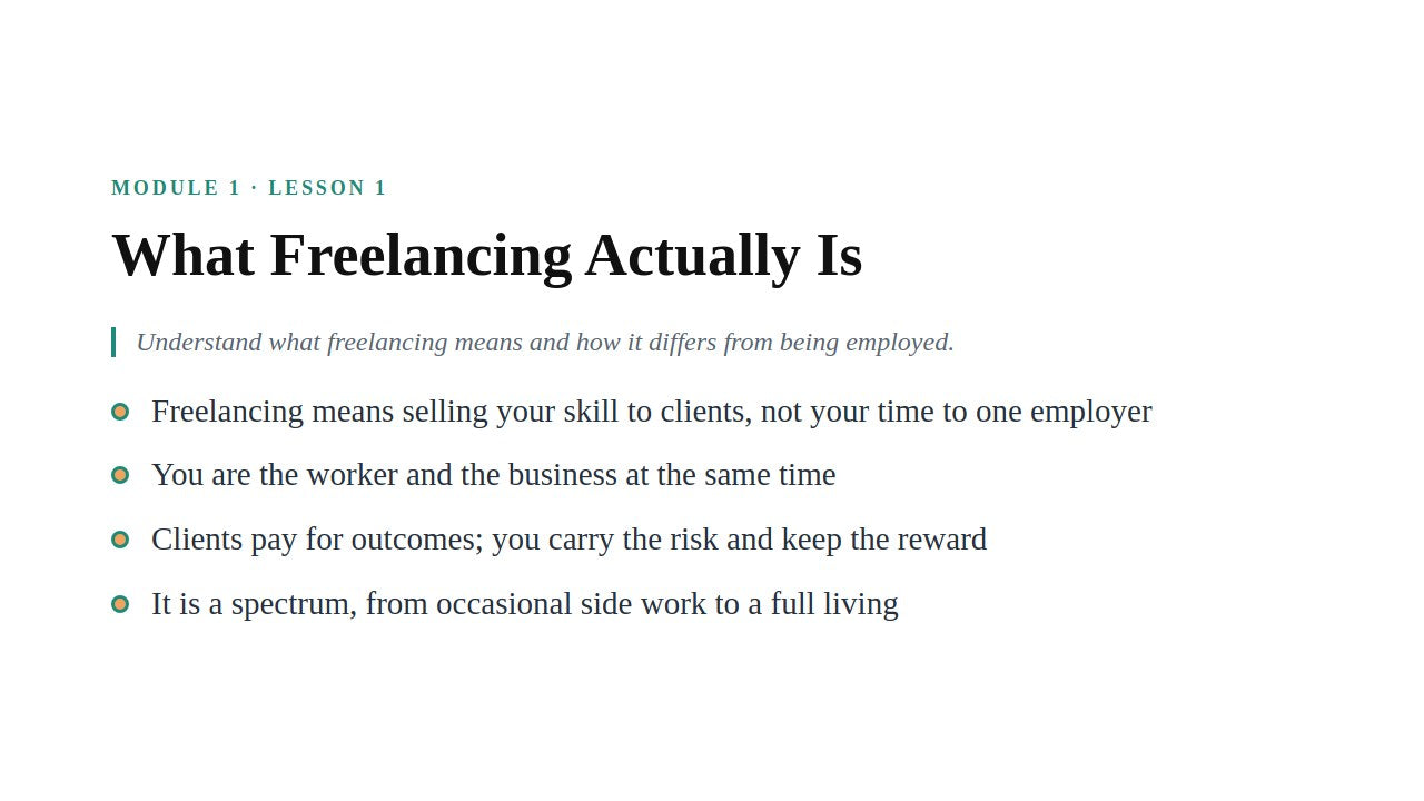 Freelancing for Beginners — slide 3