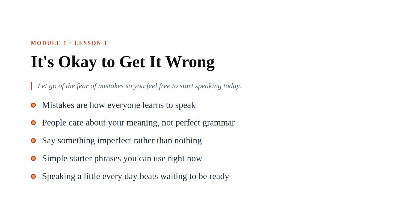 Spoken English for Beginners — slide 3