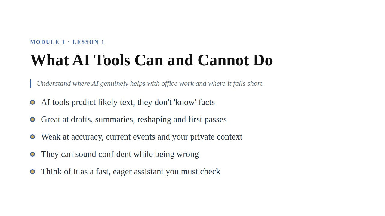 AI Tools for Office Work — slide 3