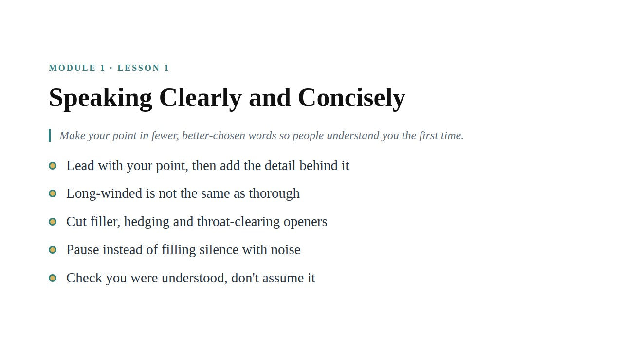 Communication Skills for the Workplace — slide 3