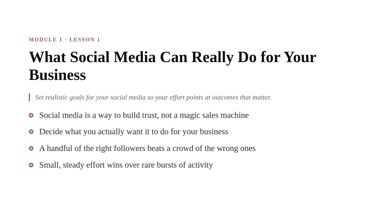 Social Media Marketing for Small Business — slide 3