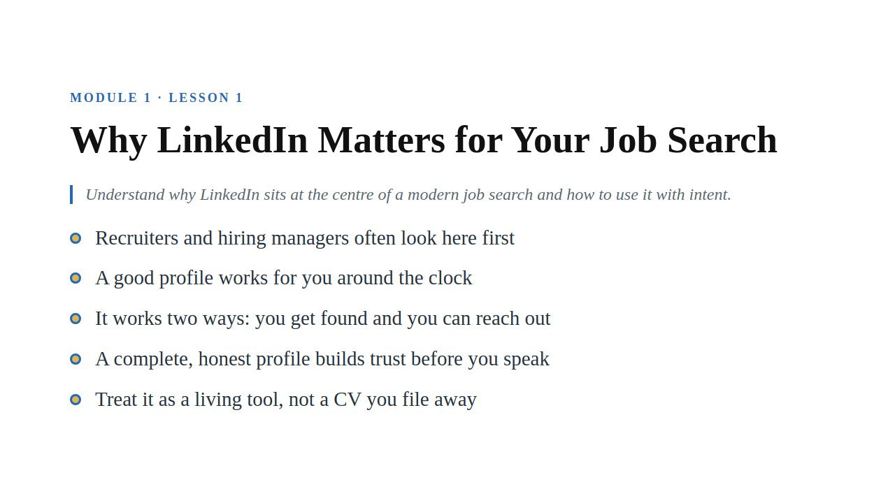 LinkedIn for Job Seekers — slide 3