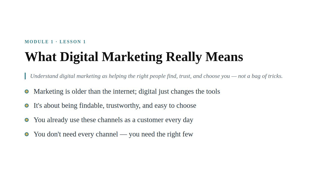 Digital Marketing for Beginners — slide 3